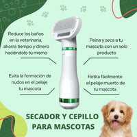 Cuida a tu mascota con estilo: Cepillo Secador 2 en 1